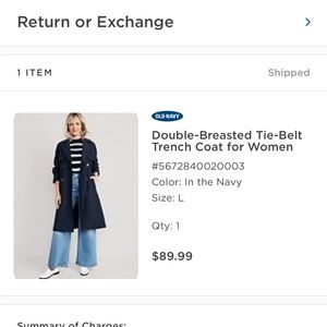 NWT Gorgeous Old Navy Trench Coat